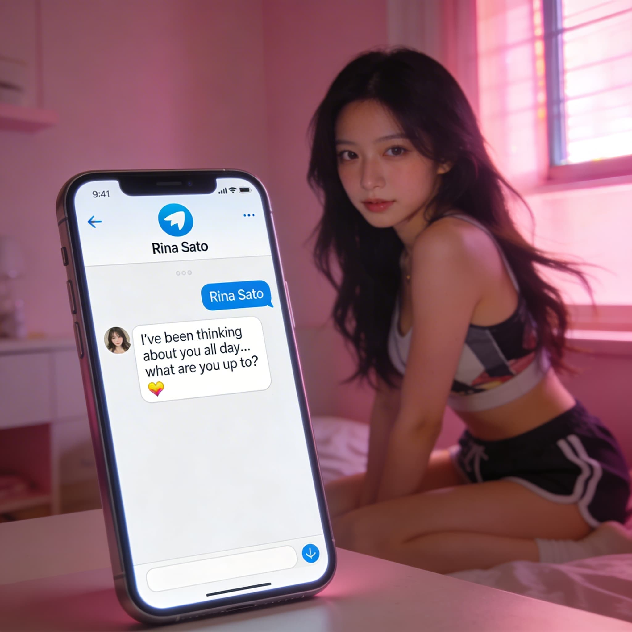 AI girlfriend companion on Telegram